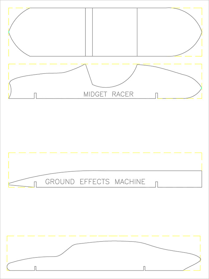 Printable Fast Pinewood Derby Car Templates