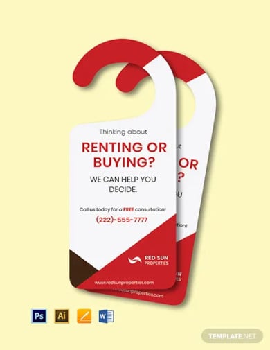 rent or buy door hanger template