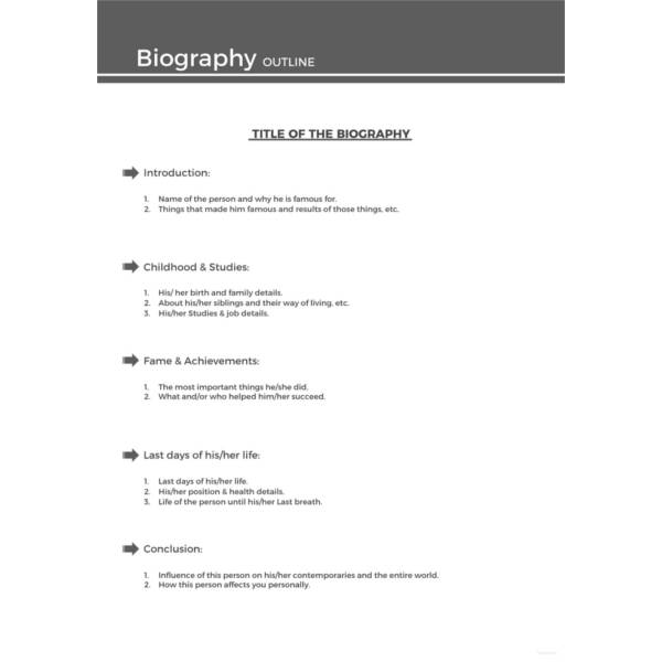 24+ Autobiography Outline Templates & Samples - DOC, PDF