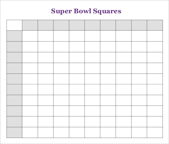 Super Bowl Squares Template Excel Download