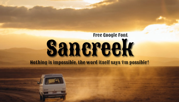 sancreek google free font