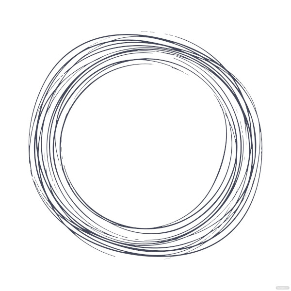 scribble circle clipart