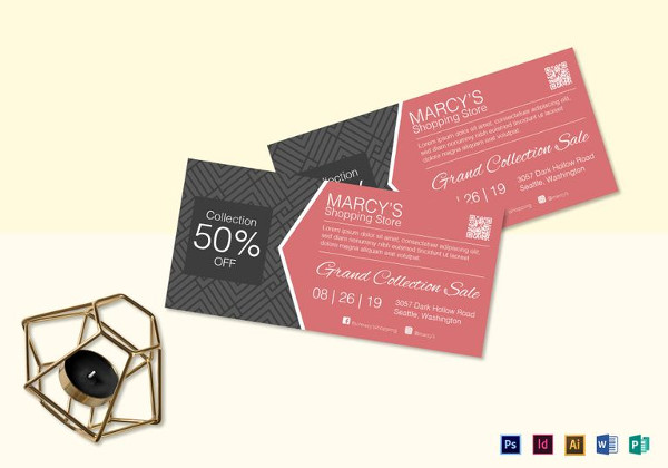 shopping discount coupon template