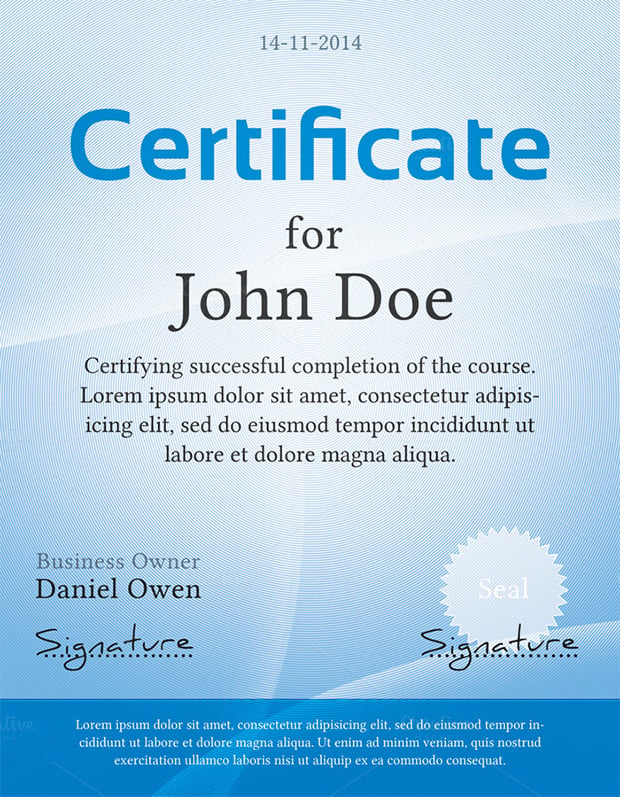 simple certificate template