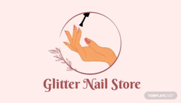 simple nail art nail business card template