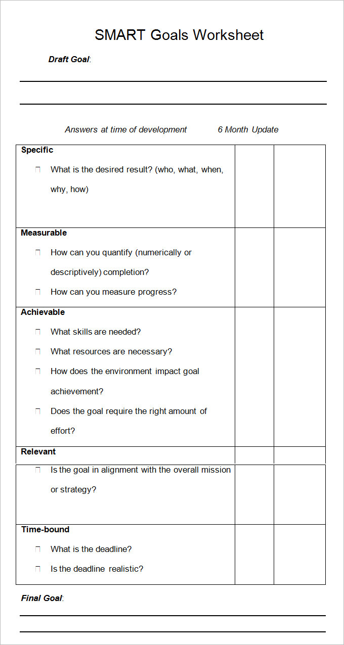 smart goal setting template