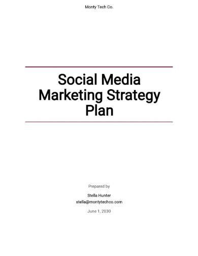 social media marketing strategy plan template
