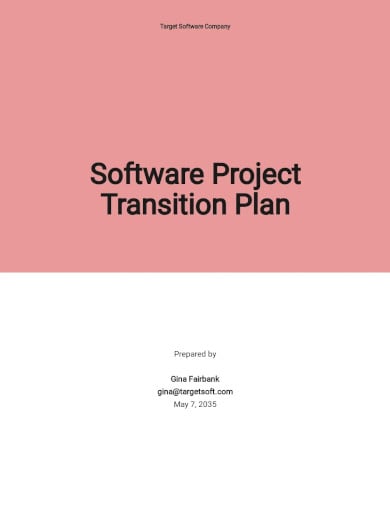 software project transition plan template