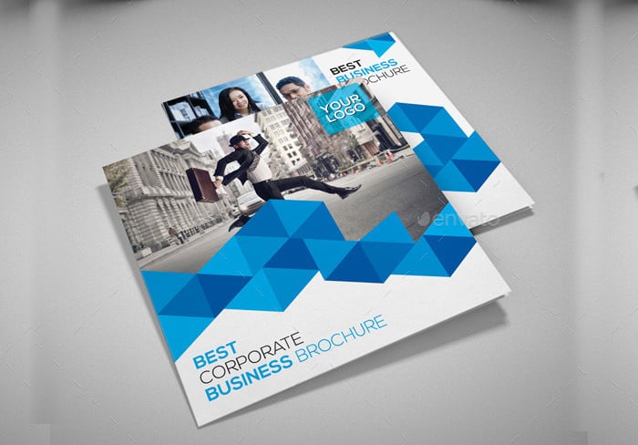 square corporate trifold brochure