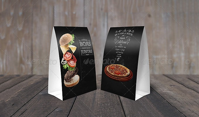 table tents mock up template