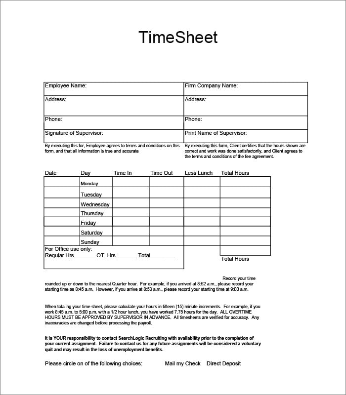 time sheet calculator template pdf