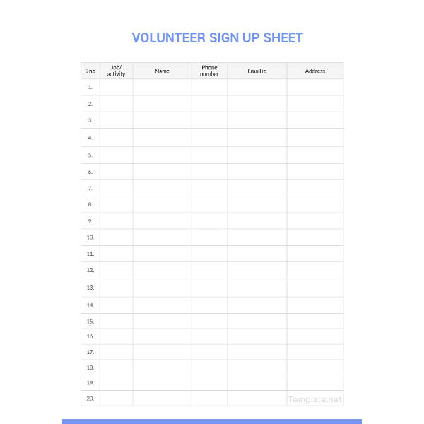 61+ Sign Up Sheets | Free & Premium Templates