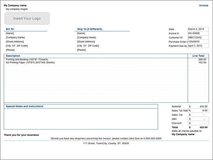 46+ Basic Invoice Templates - Word, PDF, AI, PSD