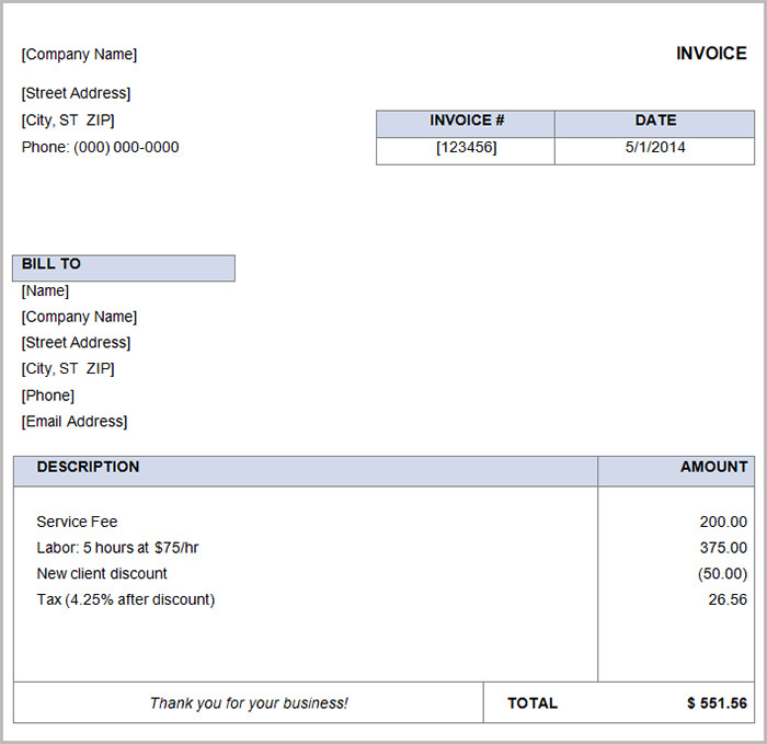 46+ Basic Invoice Templates - Word, PDF, AI, PSD