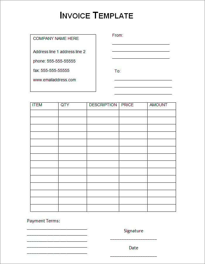 invoice template 36 free word excel pdf documents