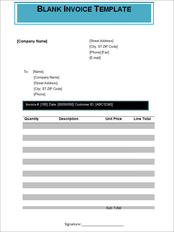 deposite invoice