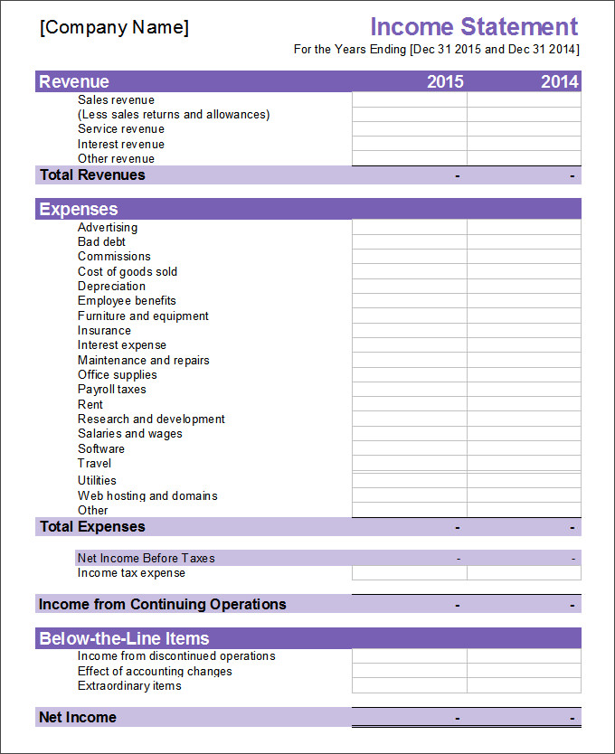 income statement