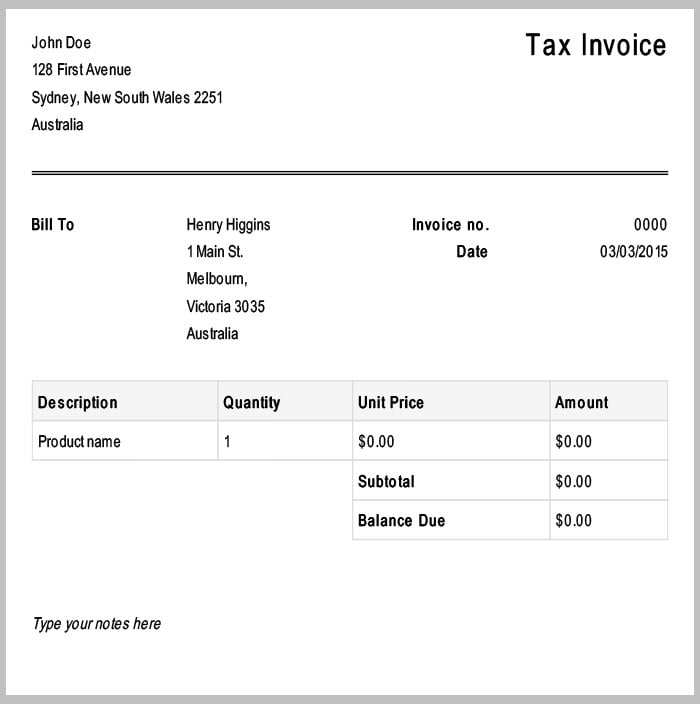 14 Free Tax Invoice Templates Word Excel Ai Free Premium Templates