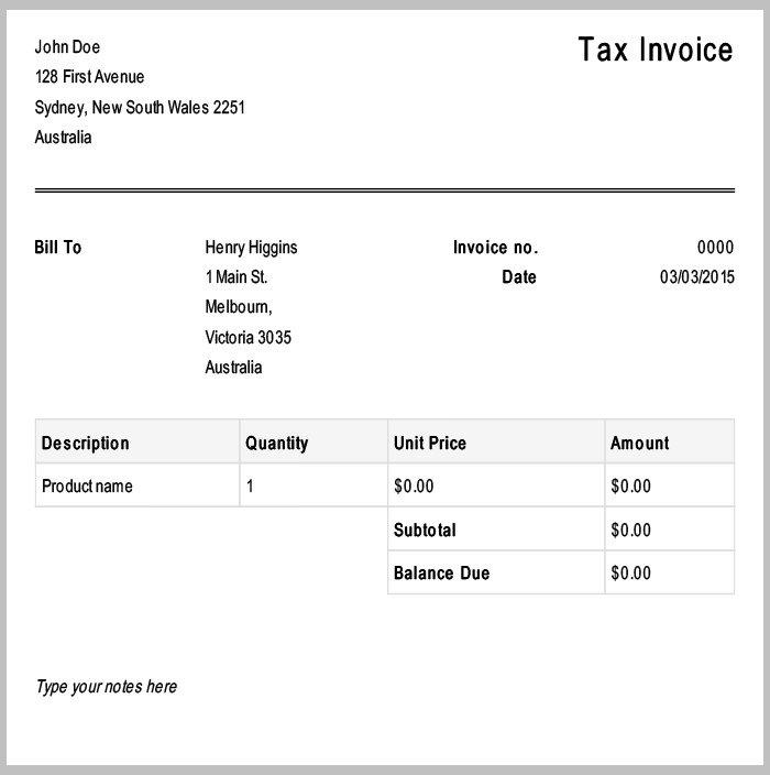 14 Free Tax Invoice Templates Wordexcel Ai 1522