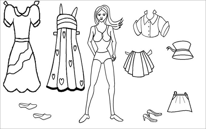 magnetic paper doll template new
