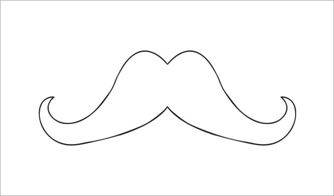 15 Mustache Templates And Colouring Pages