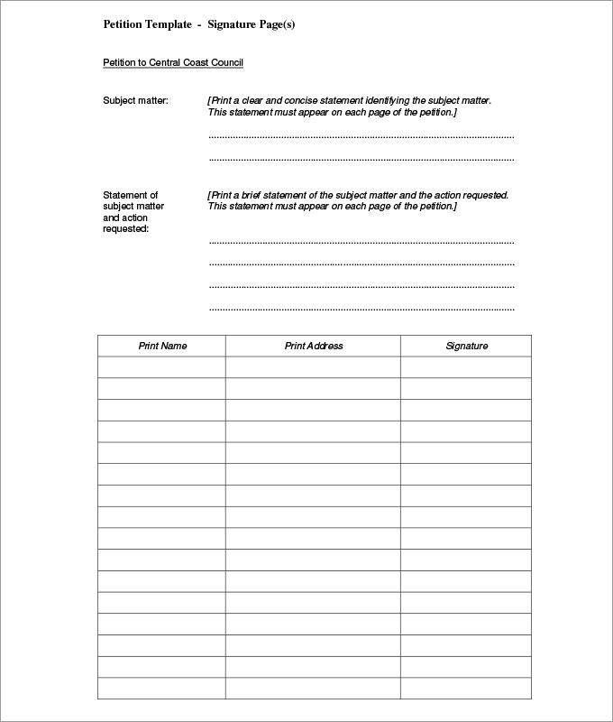 5+ Petition Templates - Free PDF, Word Documents Download ...