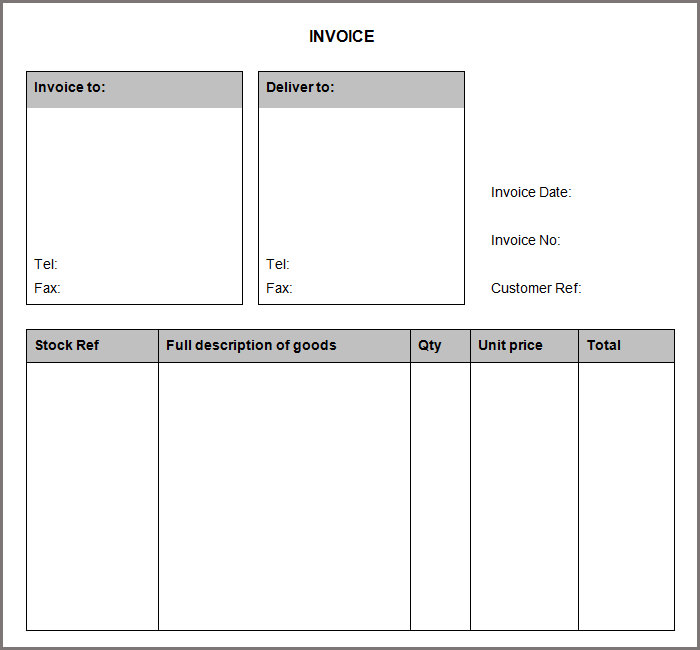 pro forma invoice template