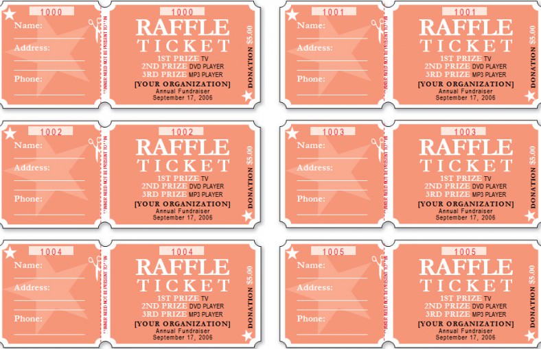 19 sample printable raffle ticket templates psd ai