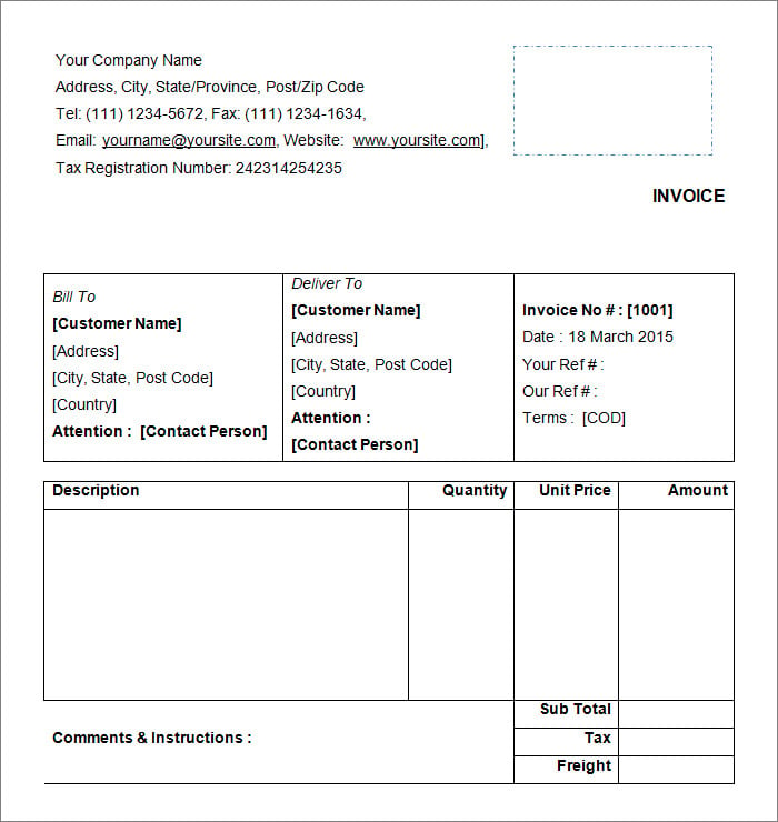 simple invoice template1 word