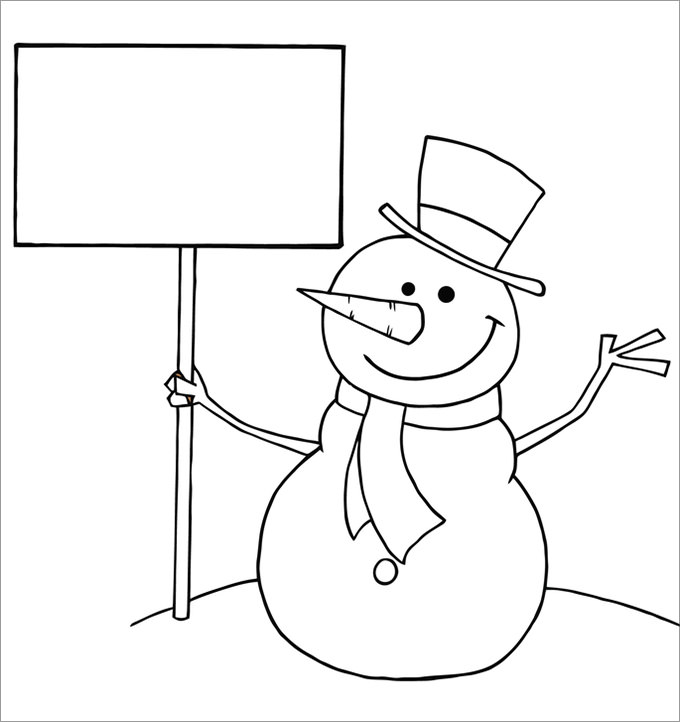 snowman printable template