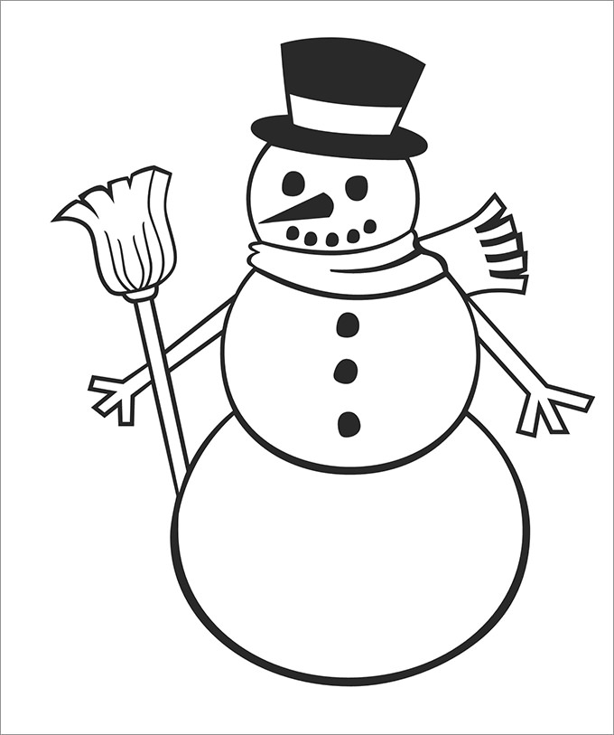 snowman scarf template