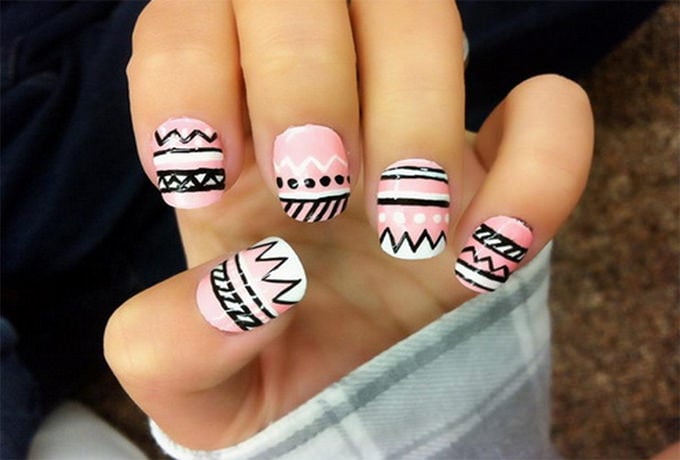 summer acrylic nail design
