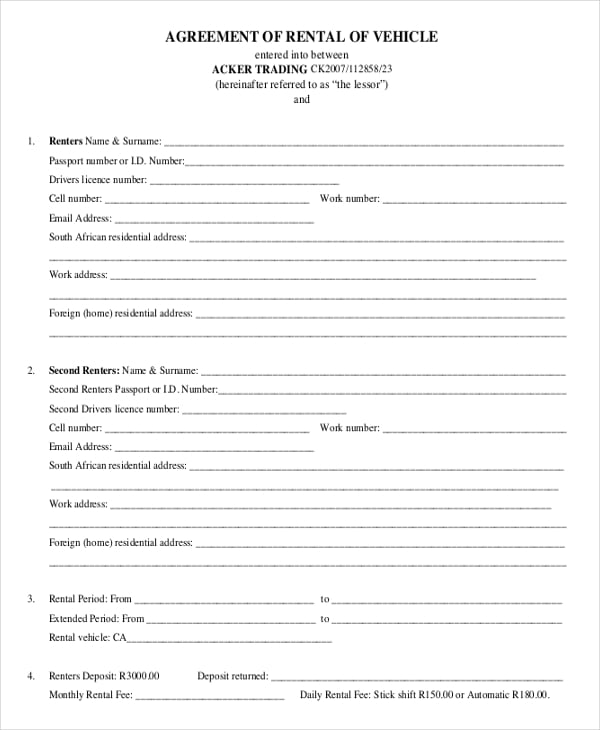 agreement-form-of-a-vehicle-pdf-free-download