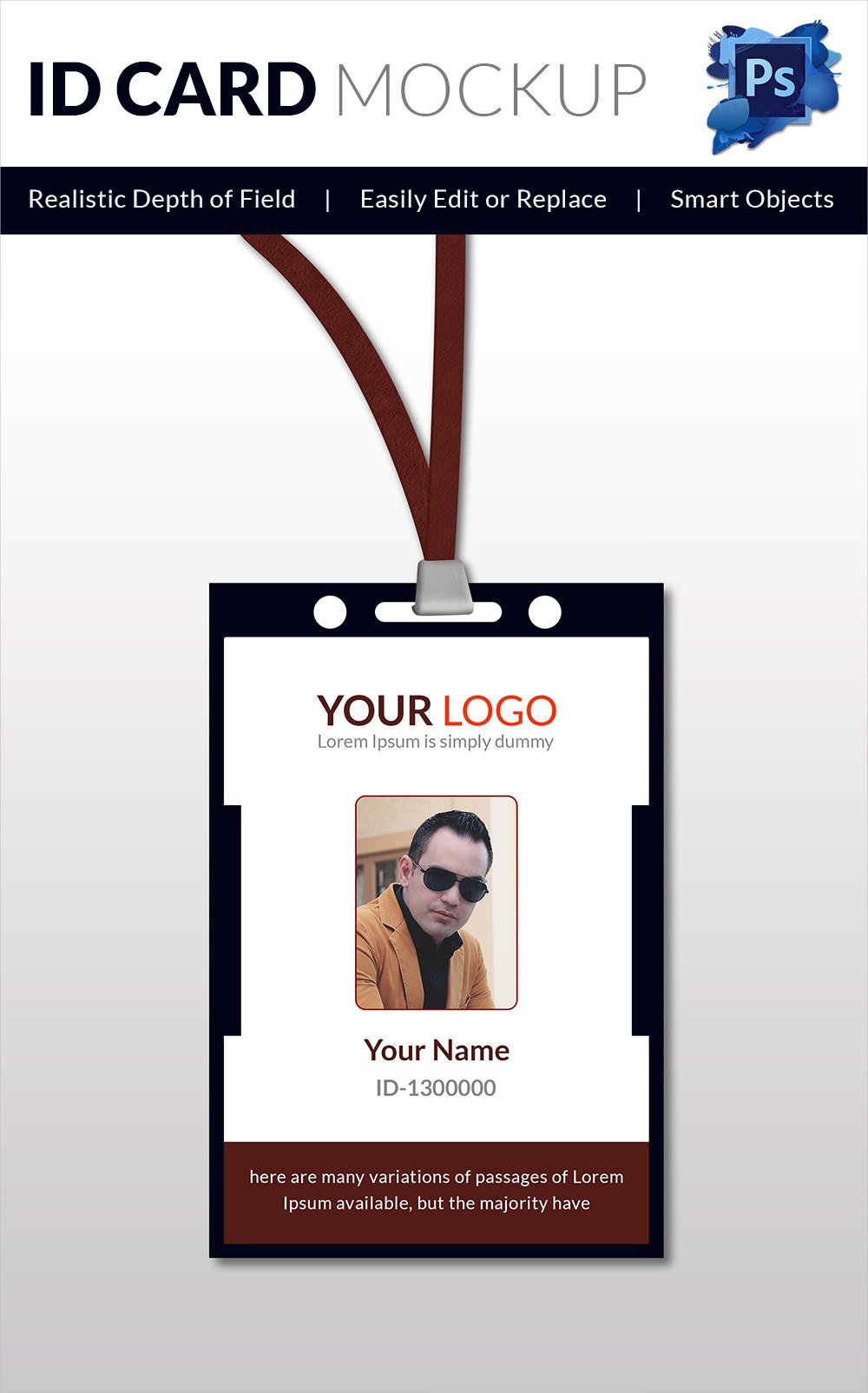 photoshop id card template free download