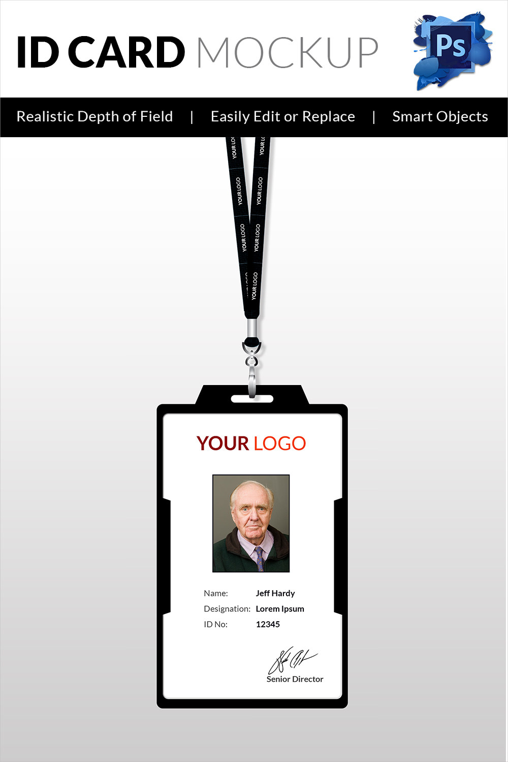 photoshop id card template free download