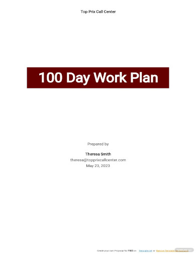 11+ Sample 100 Day Plan Templates Download for PDF, Word, Docs Format