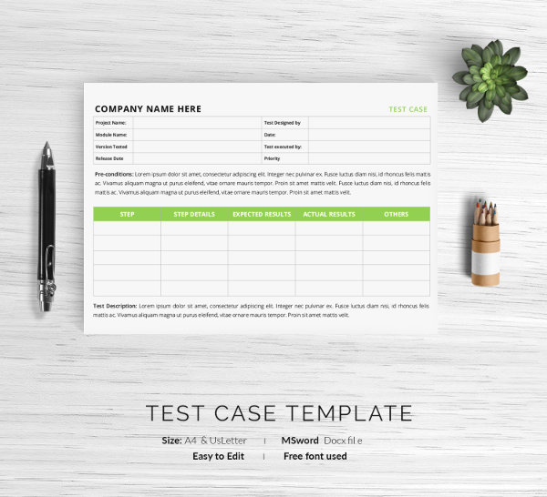 Test Case Template - 22+ Free Word, Excel, PDF Documents Download ...