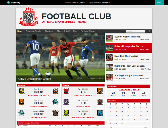 13+ Football WordPress Themes & Templates | Free & Premium Templates