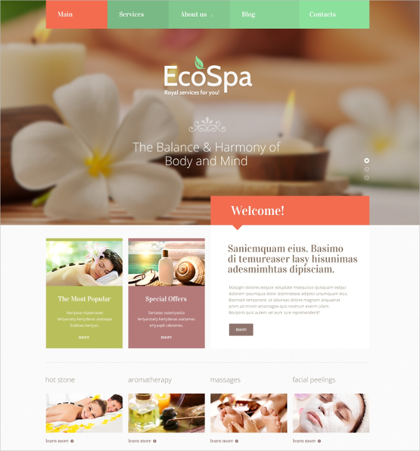 responsive spa accessories joomla template