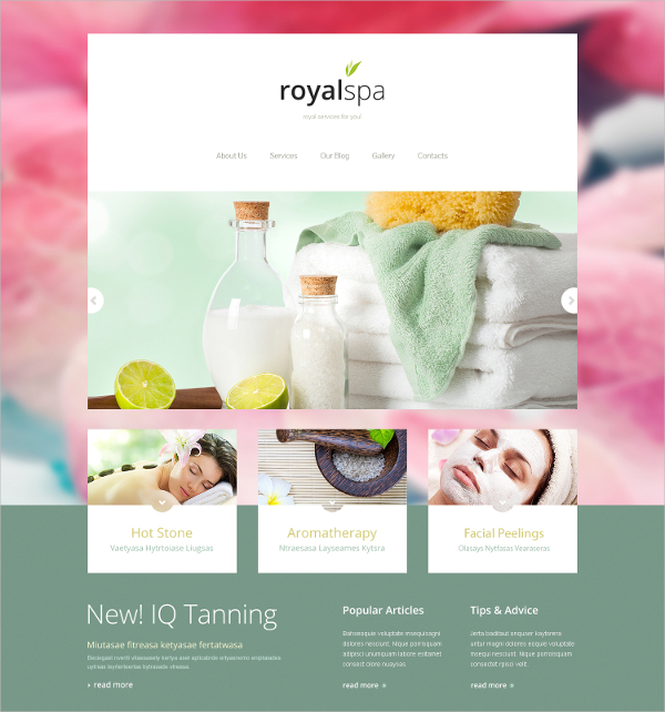 tender spa salon responsive joomla template