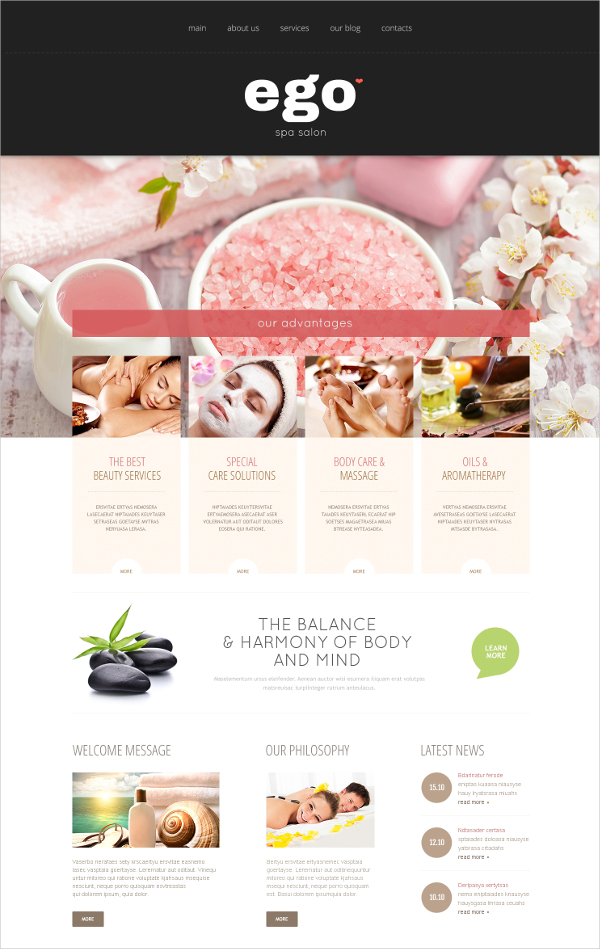 fully responsive spa salon joomla template