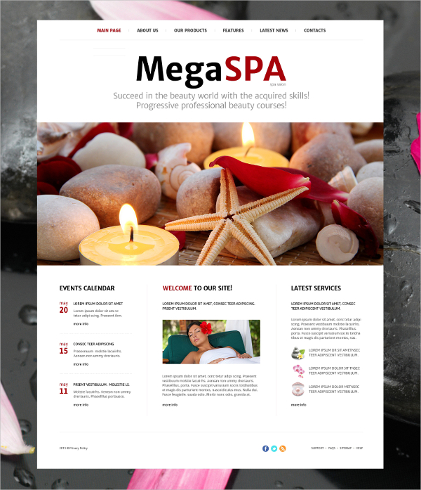 premium spa salon joomla template