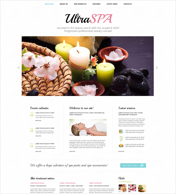 spa treatment joomla template