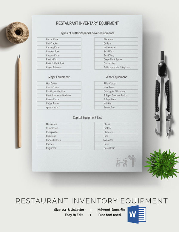 Restaurant Inventory Template 27+ Free word, Excel Documents Download