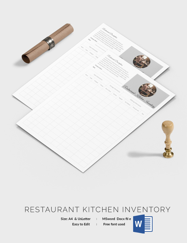 Restaurant Inventory Template - 27+ Free word, Excel Documents Download