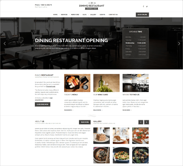 restaurant chefs wordpress theme