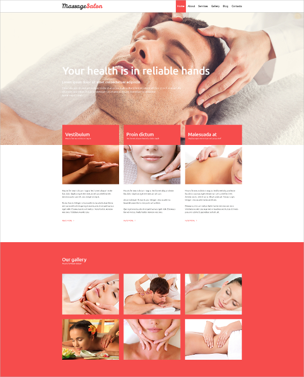 responsive massage therapy joomla template