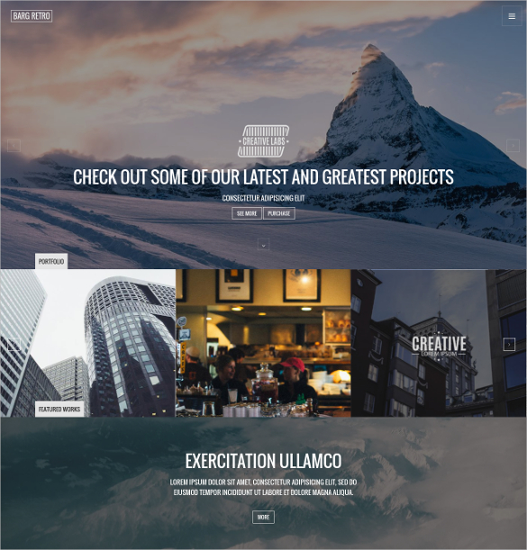 multipurpose one page retro style drupal template