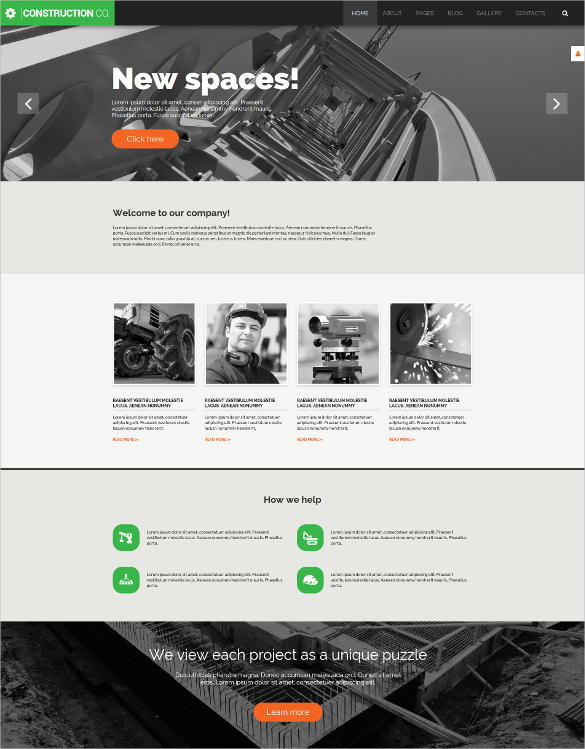 construction engineer joomla template