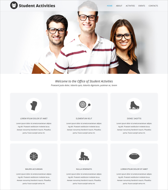 student portal joomla template